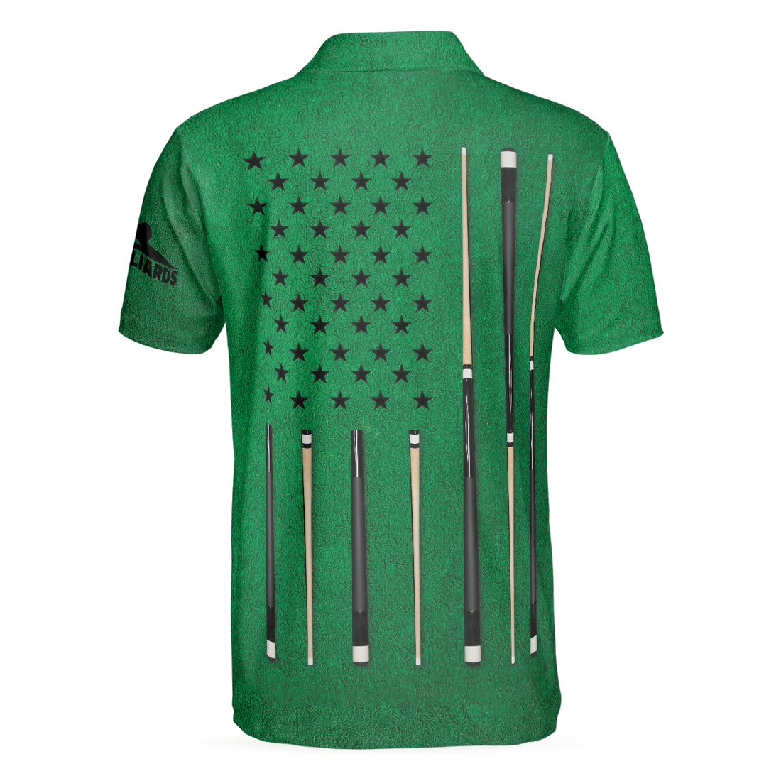 Billiards Green American Flag Polo Shirt Unique Billiards Shirt For Men Cool Gift For Pool Players - 1