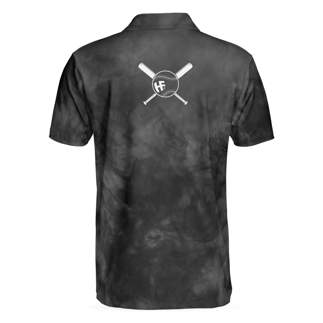 Baseball On Smoke Black Theme Polo Shirt Smoke Baseball Striker Player Polo Shirt Best Baseball Shirt For Men - 1