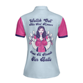 Watch Out This Girl Knows How To Handle Her Balls Bowling Short Sleeve Women Polo Shirt Bowling Polo Shirt Design - 2