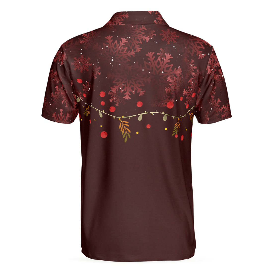 Christmas Golf Polo Shirts- Mens Golf Polo Shirts Short Sleeve- Red Christmas Pattern Shirt Dry Fit- Christmas Shirt Idea Gift For Men - 1