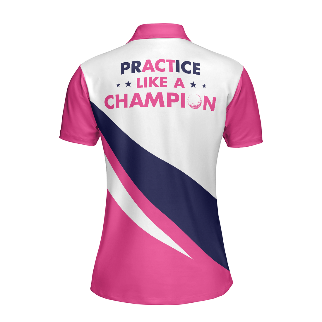 Practice Like A Champion Short Sleeve Women Polo Shirt Golf Shirt For Ladies - 1