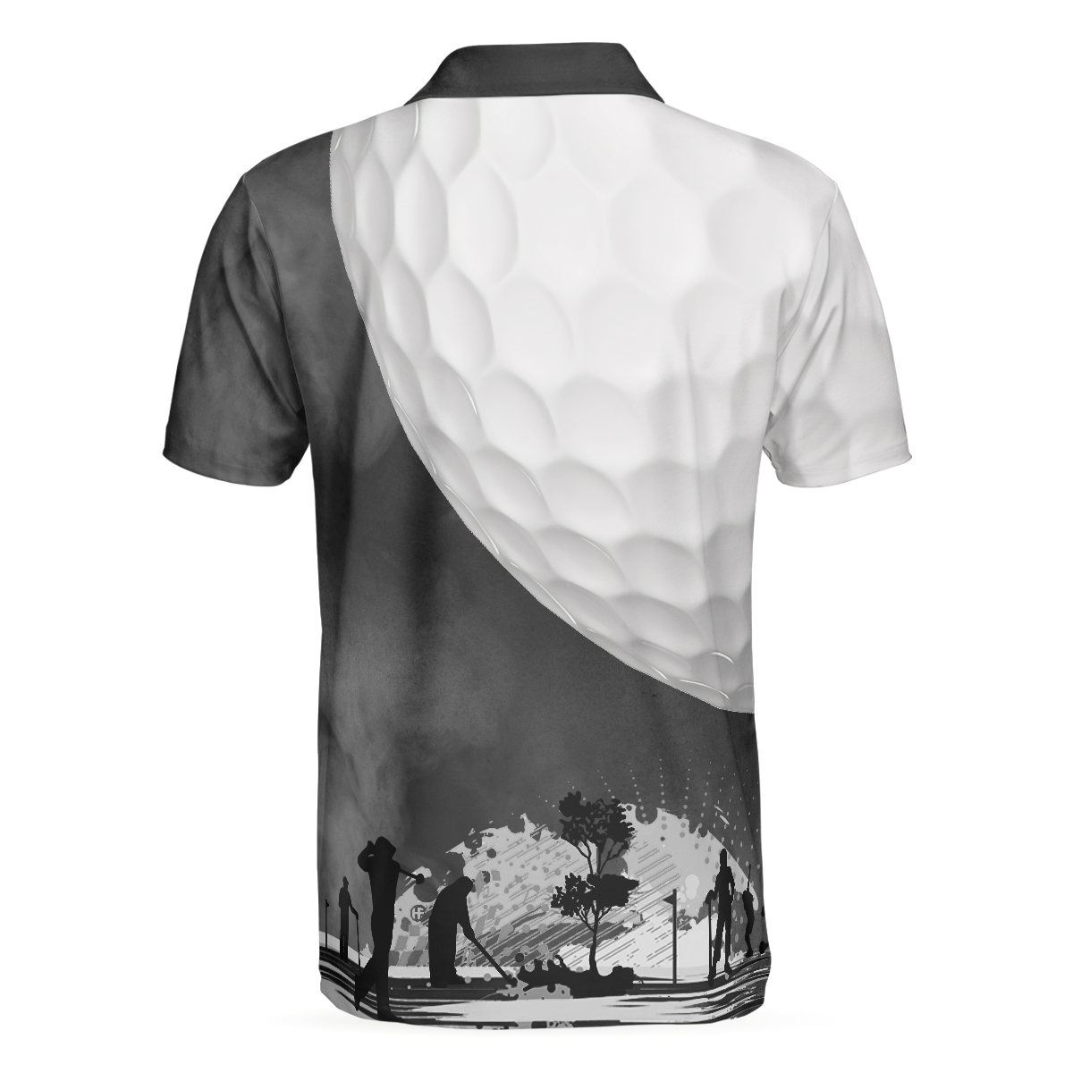 Golf Ball And Smoke Background Golf Polo Shirt Smoke Golf Player Polo Shirt Best Golf Shirt For Men - 2