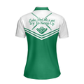 I Play Pool Like A Girl Try To Keep Up Short Sleeve Women Polo Shirt White And Green Billiards Shirt For Ladies - 2