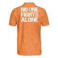 No One Fights Alone MS Awareness Polo Shirt Multiple Sclerosis Awareness Ribbon Polo Shirt MS Awareness Shirt For Men - 2