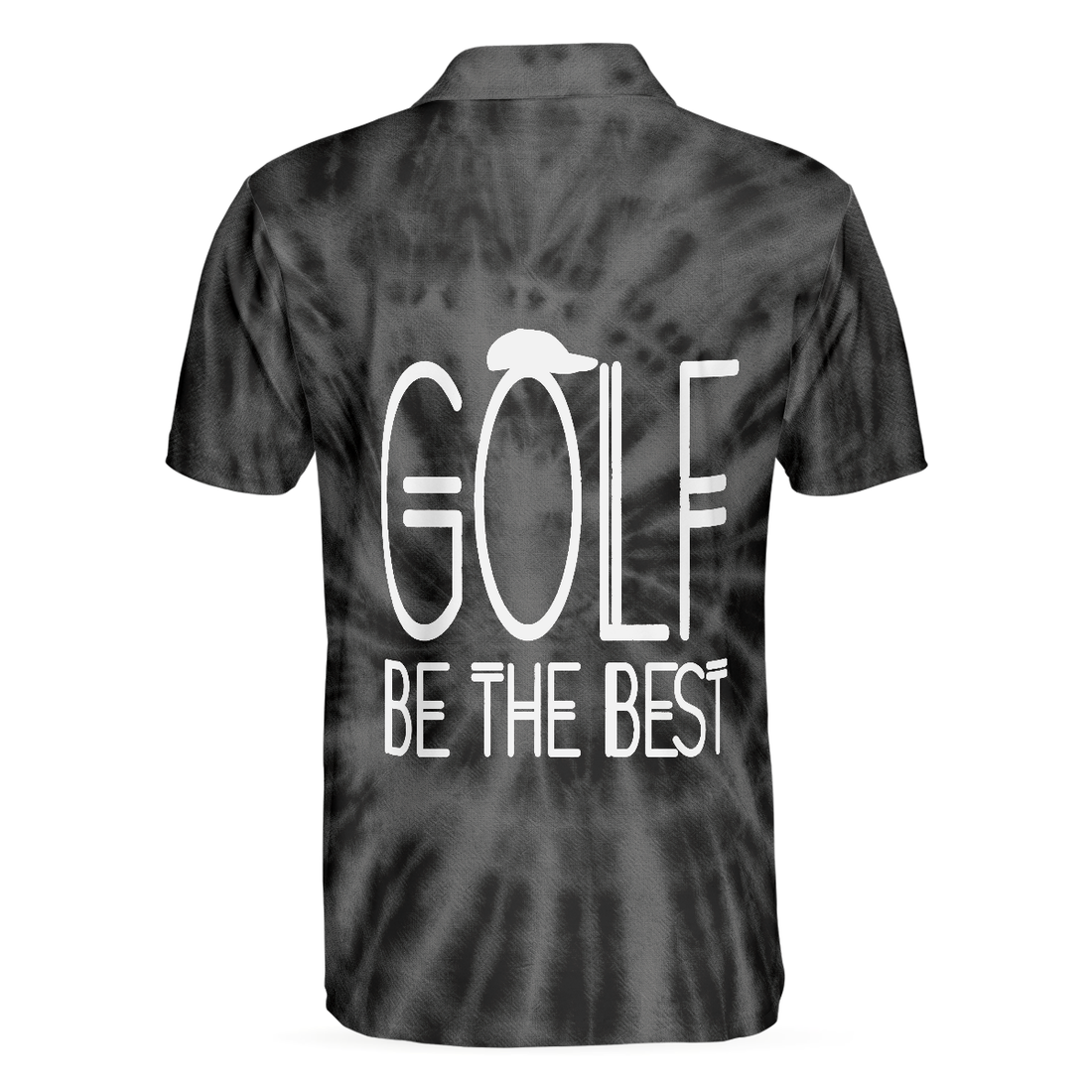 Golf Be The Best Golf Polo Shirt Black Tie Dye Golf Shirt For Men - 1