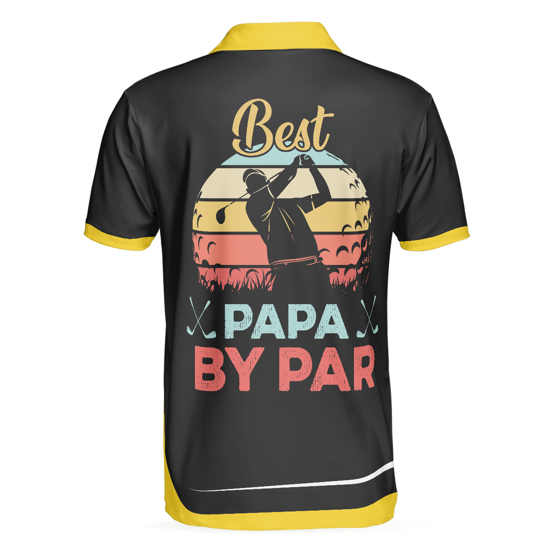 Best Papa By Par Golf Lover Short Sleeve Polo Shirt Vintage Polo Shirt Best Golf Shirt For Men - 1