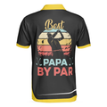 Best Papa By Par Golf Lover Short Sleeve Polo Shirt Vintage Polo Shirt Best Golf Shirt For Men - 2