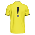 Caution Beware Of Flying Discs Short Sleeve Polo Shirt Yellow Skull Polo Shirt Best Golf Shirt For Men - 3