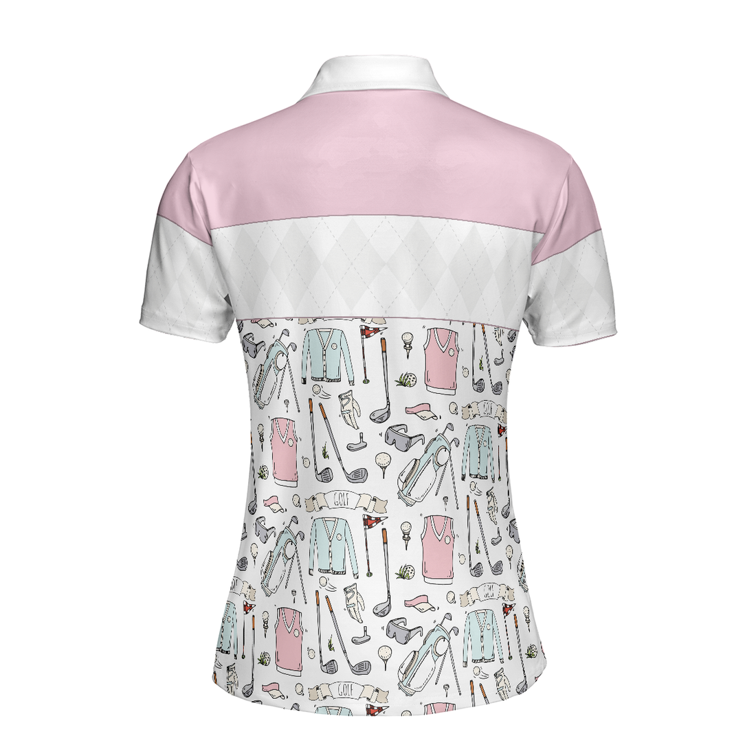 Golf Life In Pink Short Sleeve Women Polo Shirt - 1