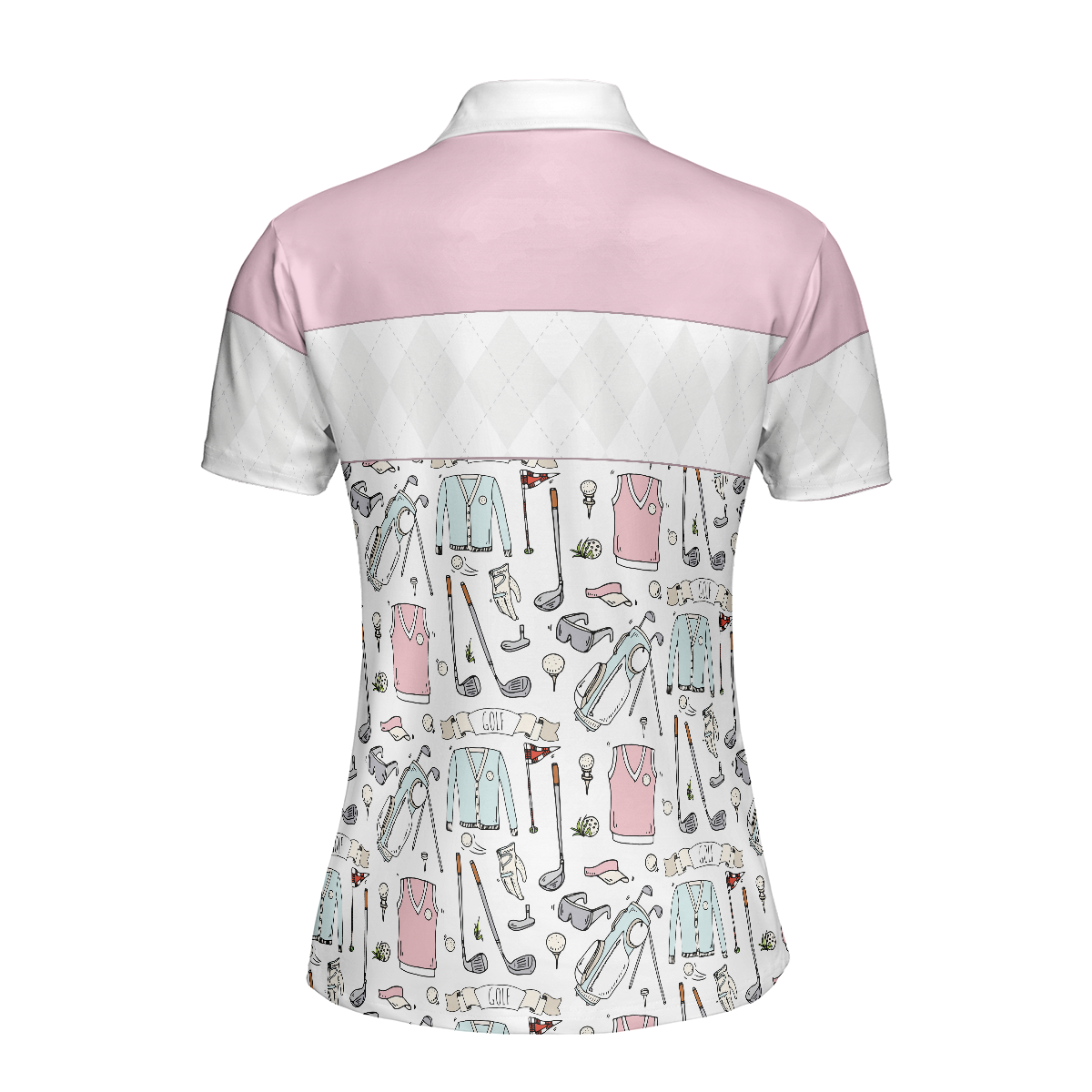 Golf Life In Pink Short Sleeve Women Polo Shirt - 2