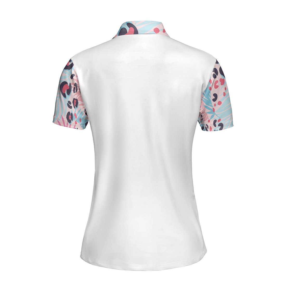 Golf Girl Leopard Pattern Short Sleeve Women Polo Shirt Unique Golf Shirt For Ladies Golf Gift For Women - 1