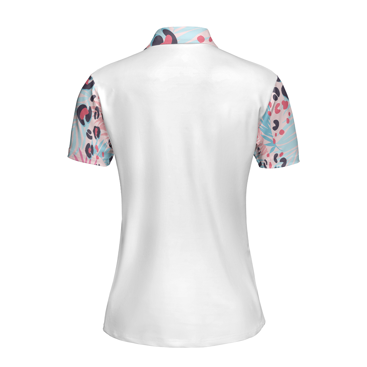 Golf Girl Leopard Pattern Short Sleeve Women Polo Shirt Unique Golf Shirt For Ladies Golf Gift For Women - 2