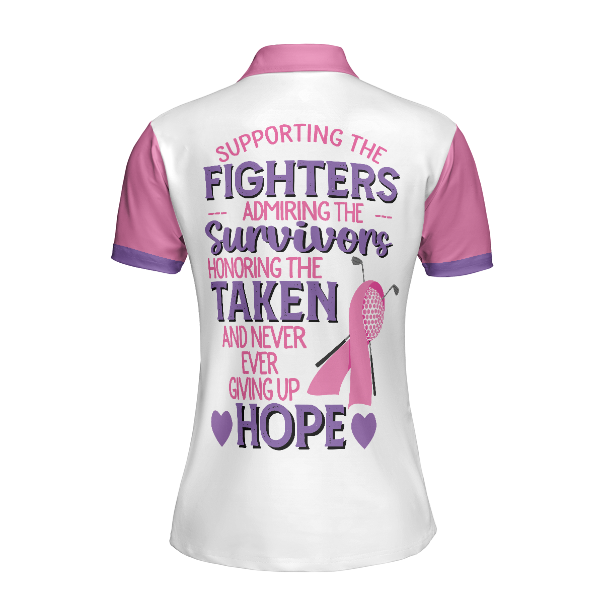 Supporting The Fighters Admiring The Survivors Short Sleeve Women Polo Shirt - 2