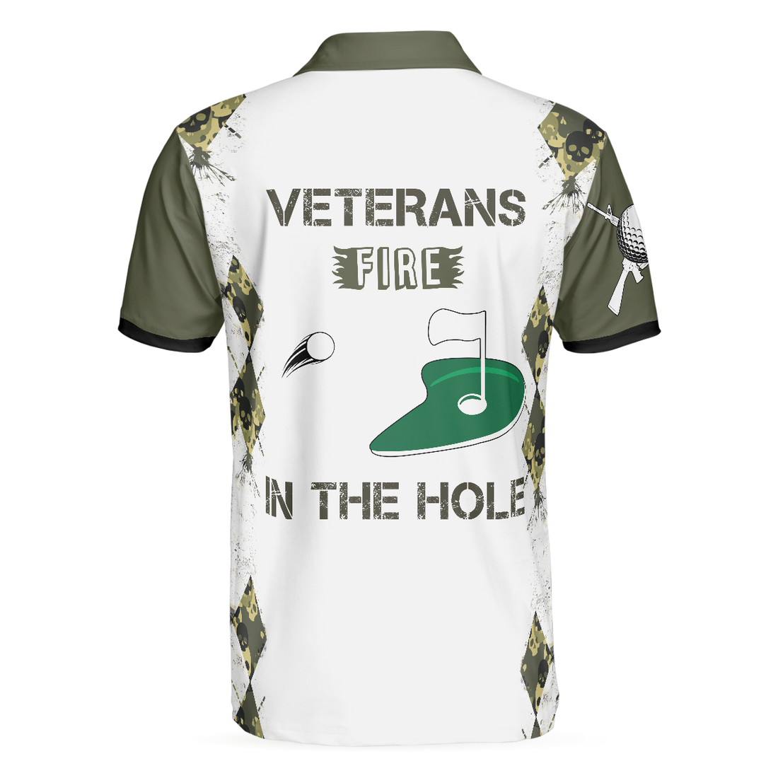 Veteran Fire In The Hole Polo Shirt Veteran Themed Golfing Polo Shirt For Male Golfers Argyle Shirt - 1