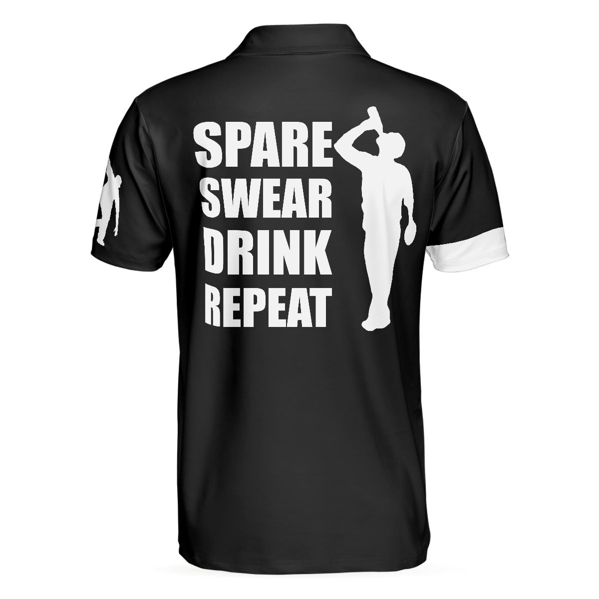 Spear Swear Drink Repeat Bowling Polo Shirt - 2