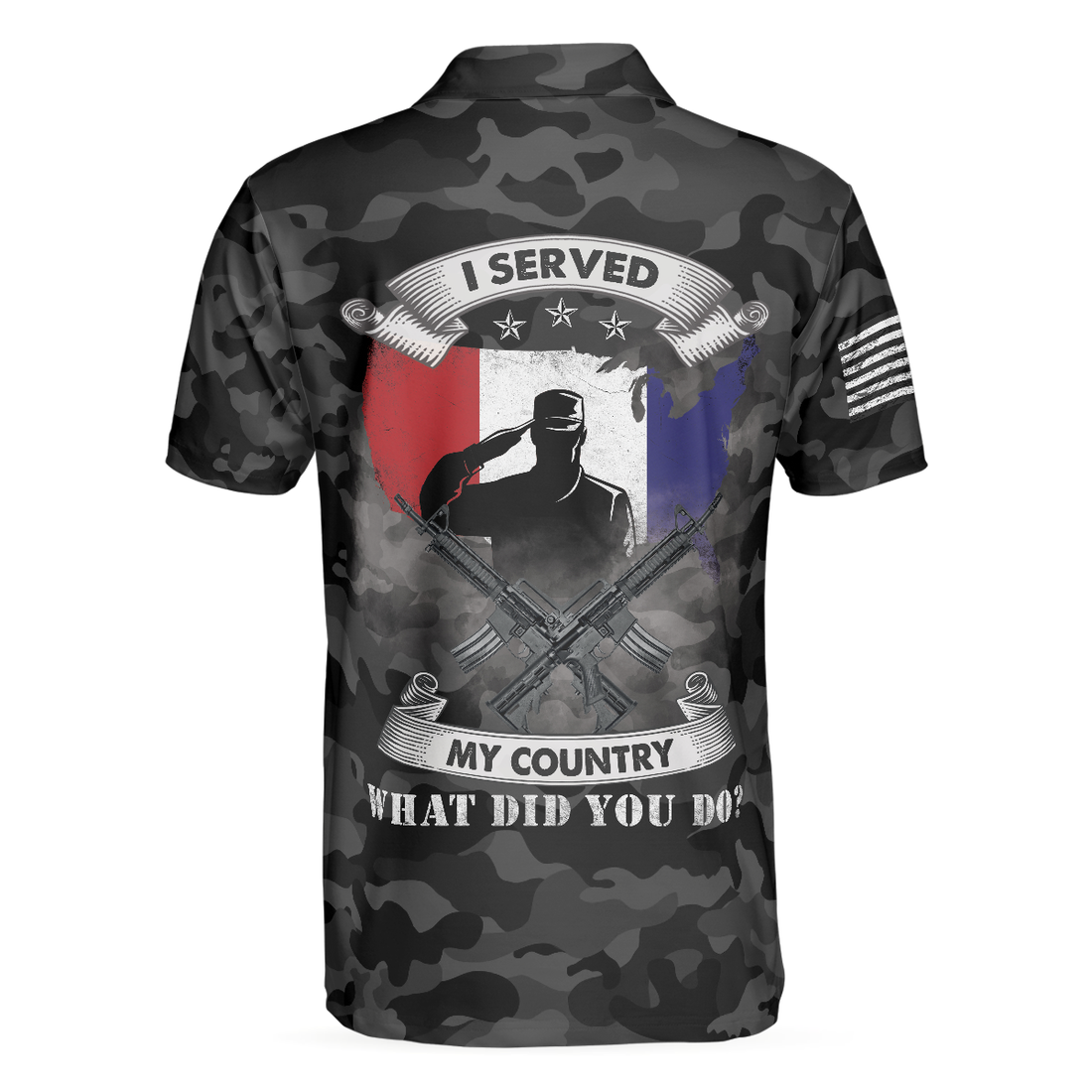 I Served My Country Polo Shirt Dark Colored Camouflage Veteran Shirt Design Best Gift For Veterans - 1