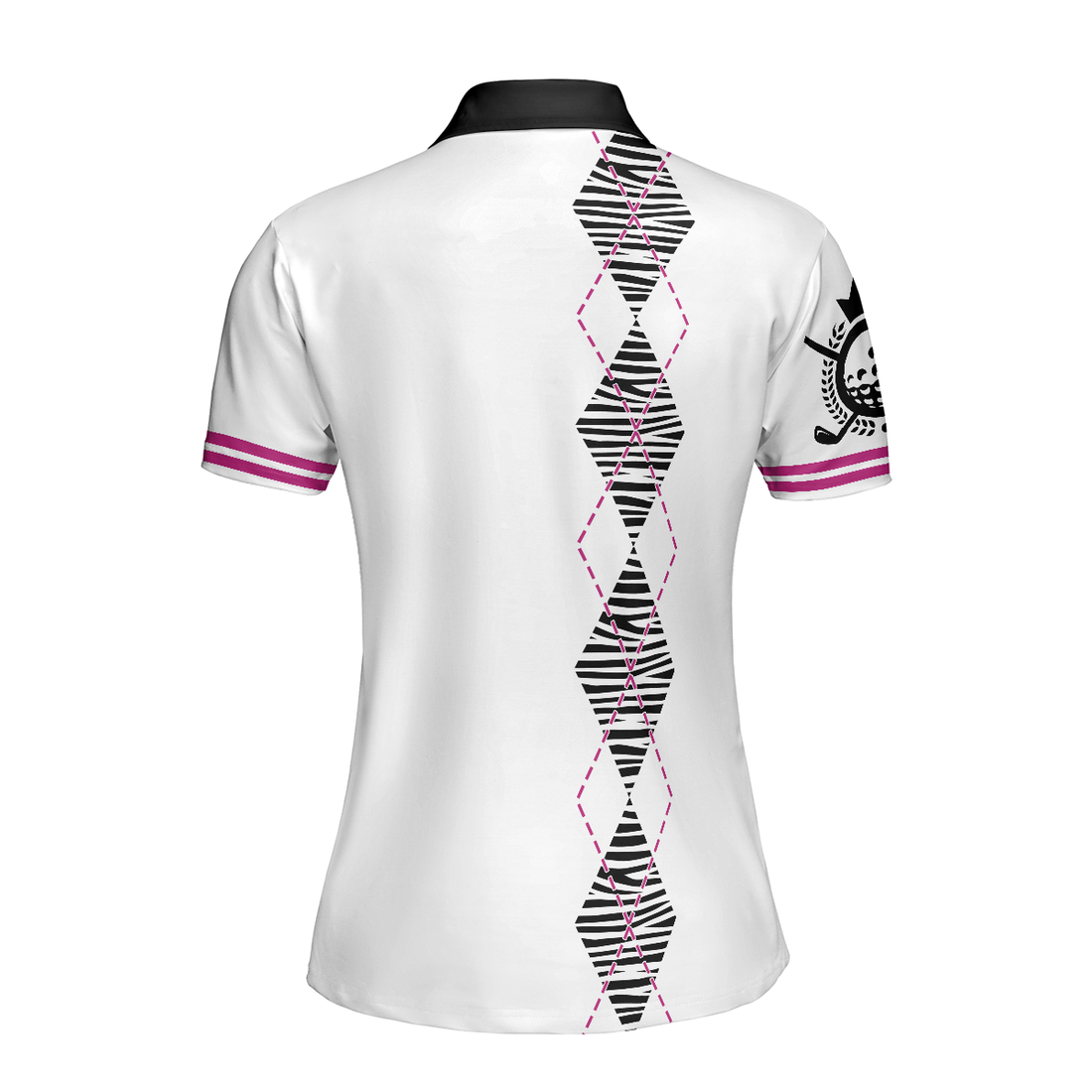 Golf Is My New Religion Golf Short Sleeve Women Polo Shirt Zebra Argyle Golf Shirt For Ladies Unique Golf Gift - 1