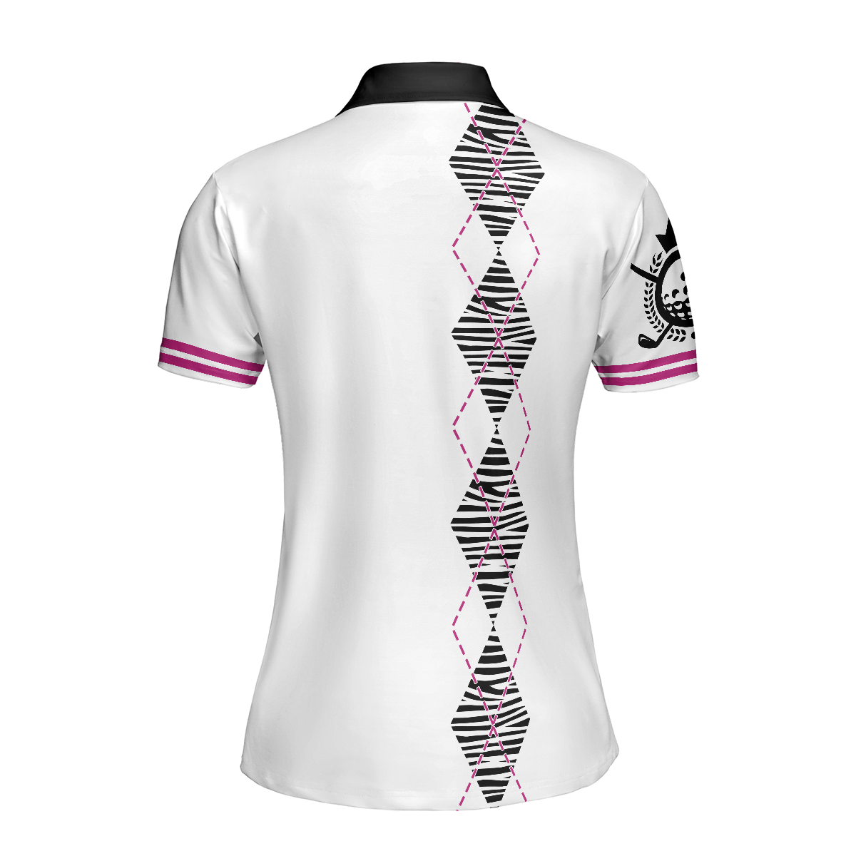 Golf Is My New Religion Golf Short Sleeve Women Polo Shirt Zebra Argyle Golf Shirt For Ladies Unique Golf Gift - 2