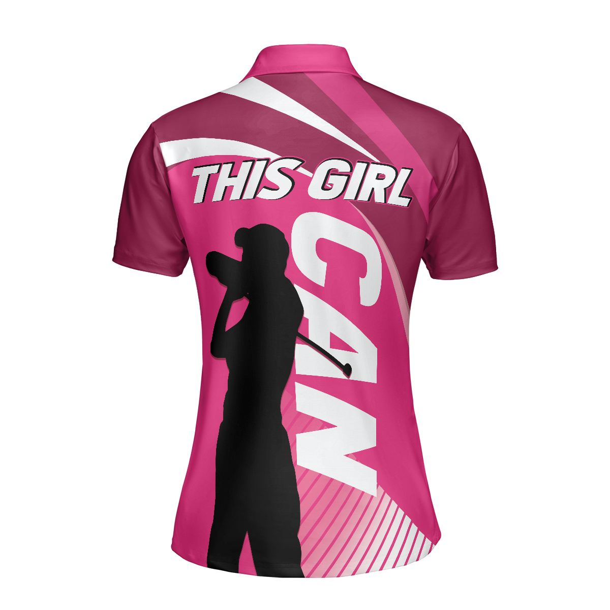 This Girl Can Golf Girl V2 Short Sleeve Women Polo Shirt Pink Golf Shirt For Ladies Cool Female Golf Gift - 2