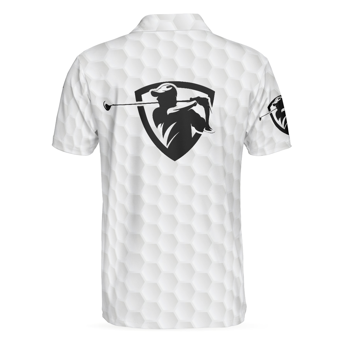 The Golf Skull Short Sleeve Golf Polo Shirt Black And White Golf Pattern Ripped Skull Polo Shirt Best Golf Shirt For Men - 1