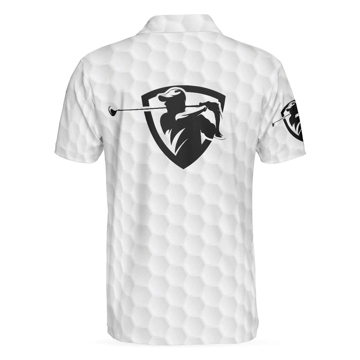 The Golf Skull Short Sleeve Golf Polo Shirt Black And White Golf Pattern Ripped Skull Polo Shirt Best Golf Shirt For Men - 2