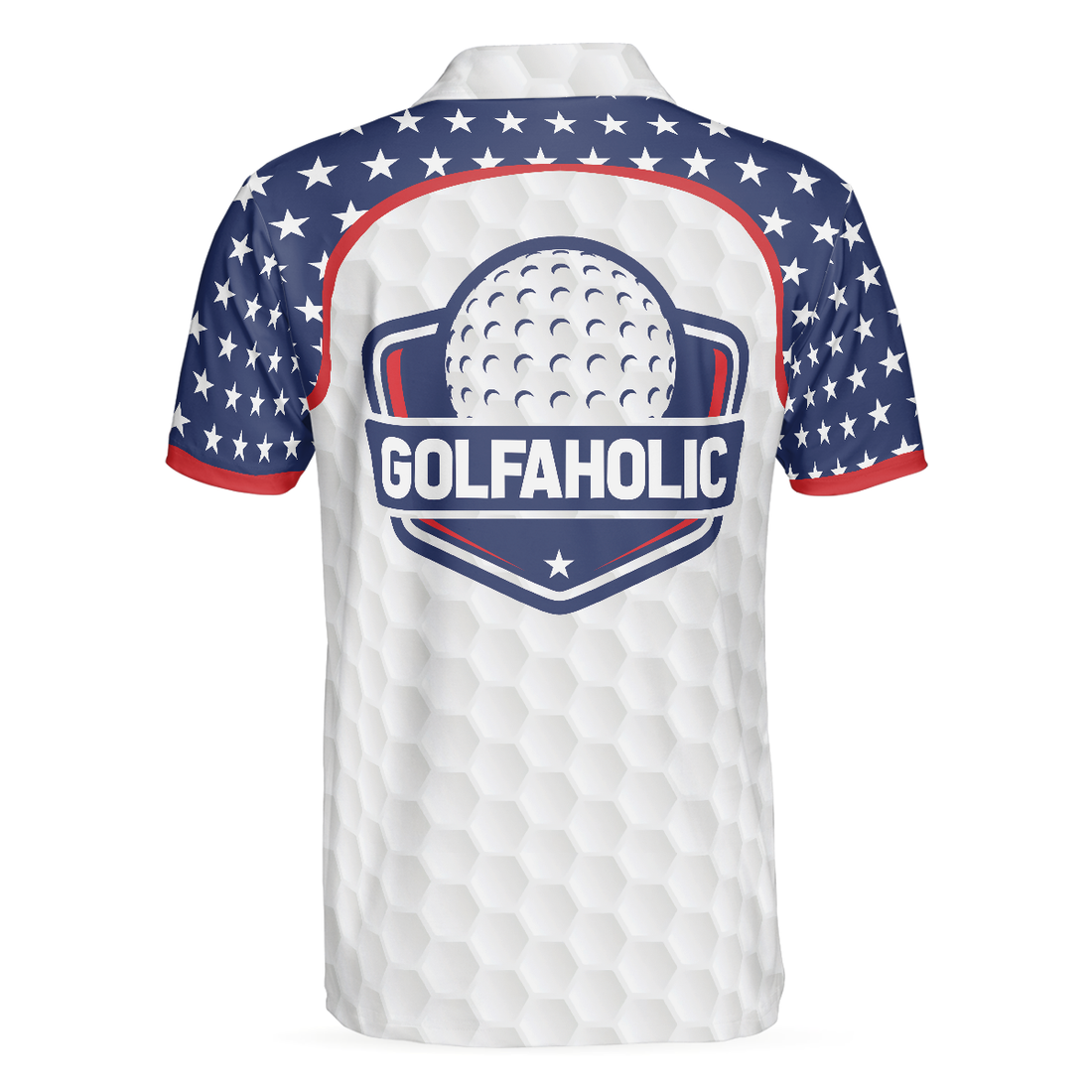 American Flag Golf Texture Short Sleeve Golf Polo Shirt Golfaholic Polo Shirt Patriotic Golf Shirt For Men - 1