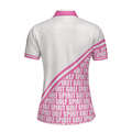 Golf Spirit In Pink Golf Short Sleeve Women Polo Shirt White And Pink Golf Shirt For Ladies Unique Female Golf Gift - 2