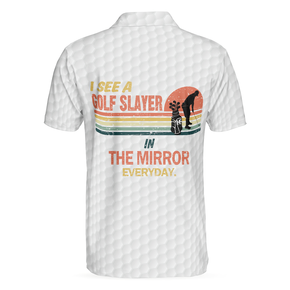 I See A Golf Slayer In The Mirror Everyday Polo Shirt Vintage Palette Golf Polo Shirt Best Golf Shirt For Men - 2