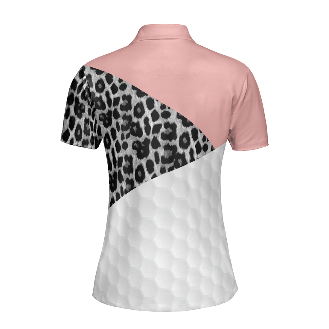 Golf Ball Texture With Leopard Pattern Golf Short Sleeve Women Polo Shirt Golf Shirt For Female Golfers - 1