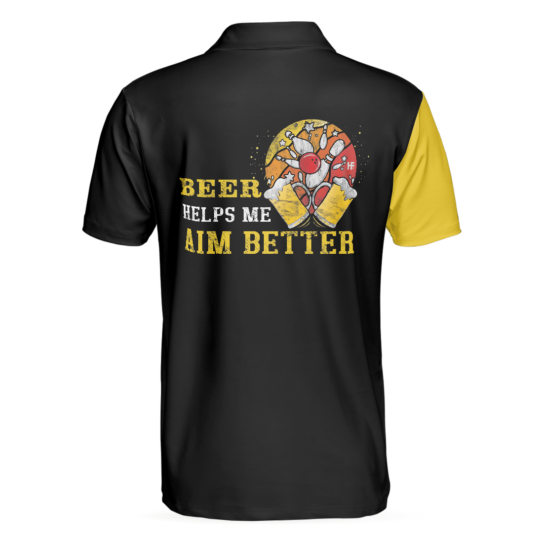 Beer Helps Me Aim Better Polo Shirt Simple Drinking Golf Polo Shirt Design Golf Gift Idea For Golfers - 1