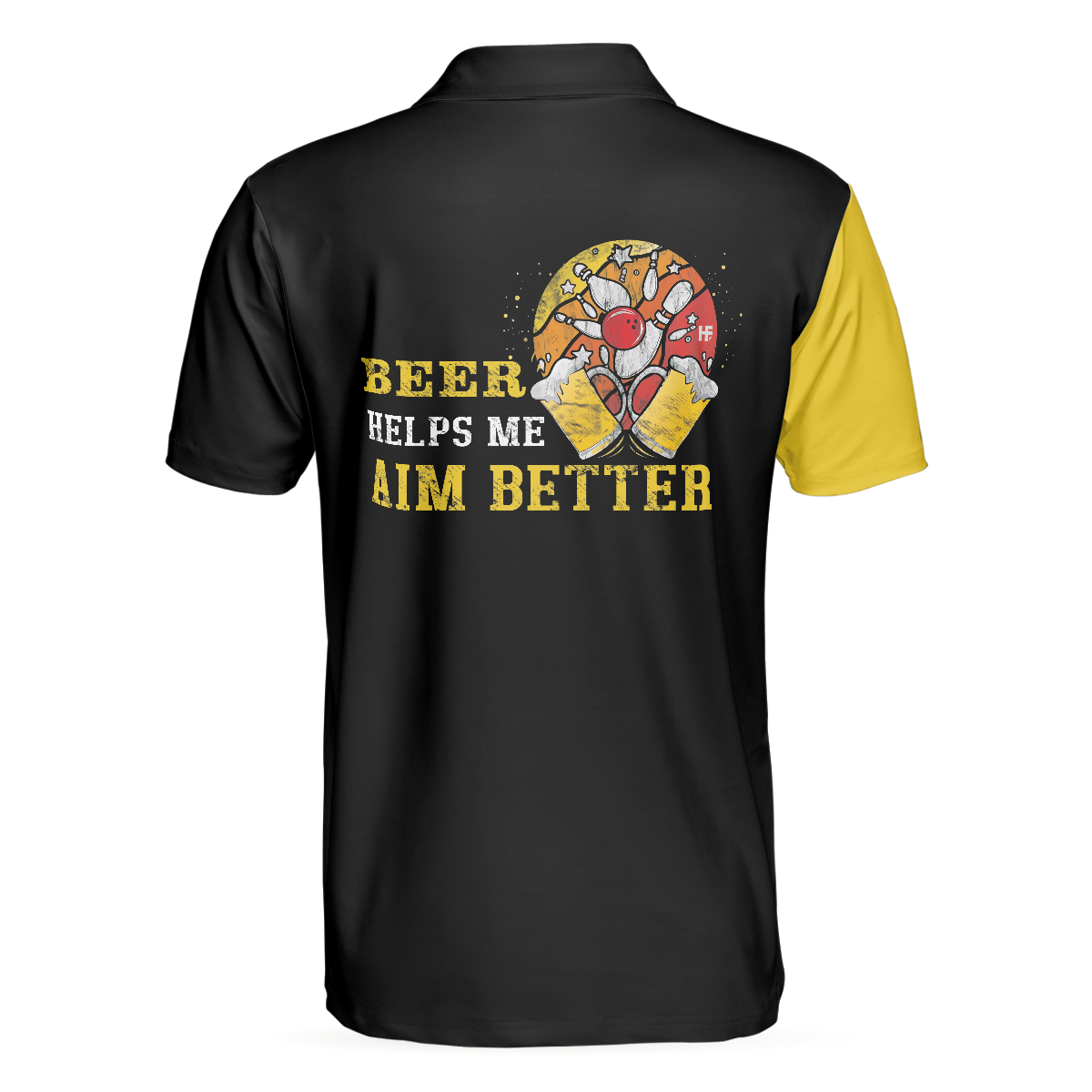 Beer Helps Me Aim Better Polo Shirt Simple Drinking Golf Polo Shirt Design Golf Gift Idea For Golfers - 2