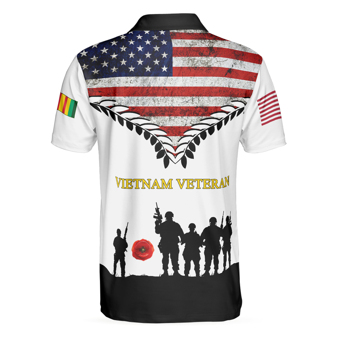 Vietnam Veteran Polo Shirt American Flag Veteran Shirt Design Thoughtful Gift For Vietnam Veterans - 1