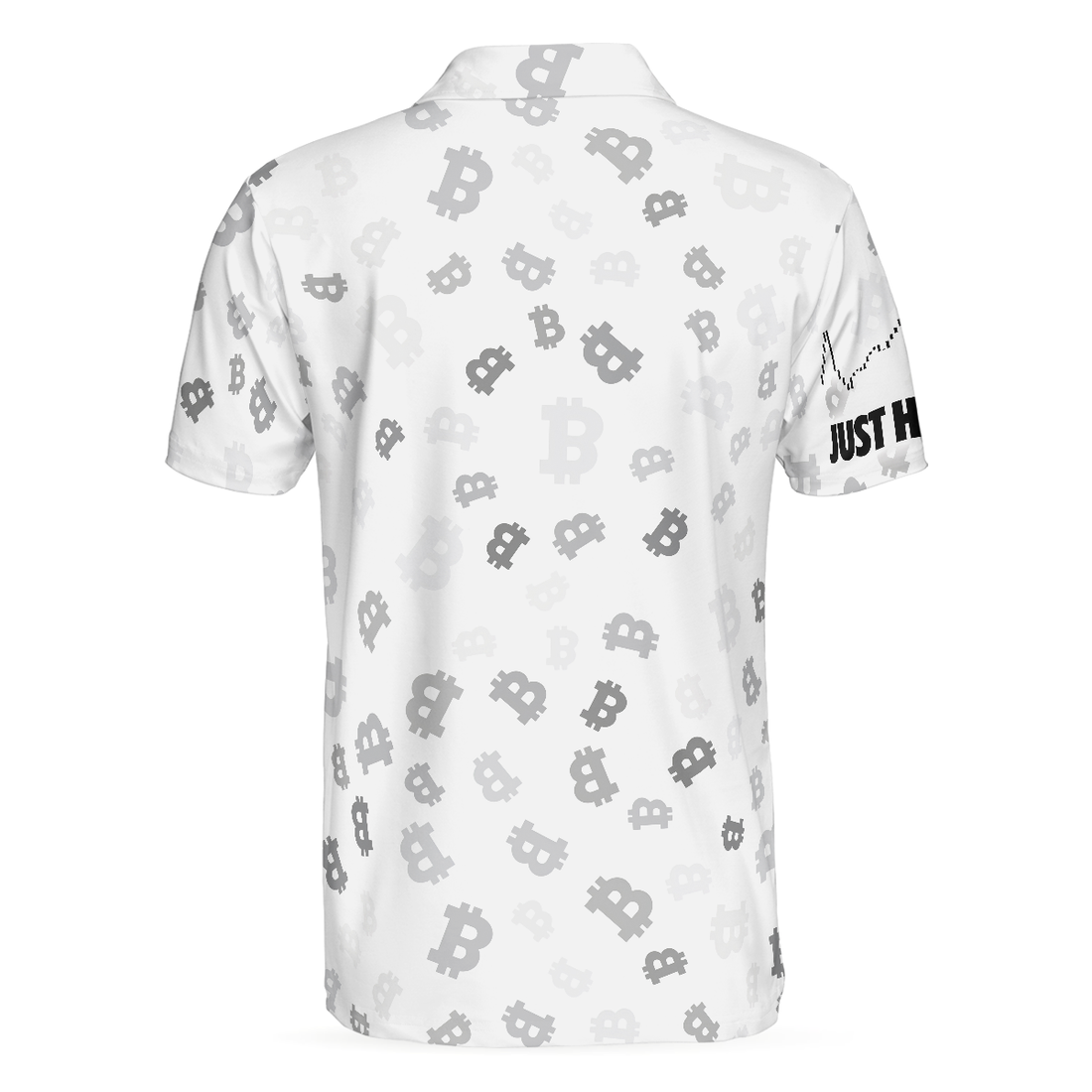 The Bitcoin Skull Polo Shirt Black And White Skull Cryptocurrency Shirt Bitcoin Short Sleeve Shirt Design - 1