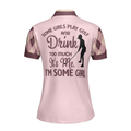 Some Girls Play Golf And Drink Too Much Short Sleeve Women Polo Shirt Funny Argyle Pattern Golf Shirt For Ladies - 2