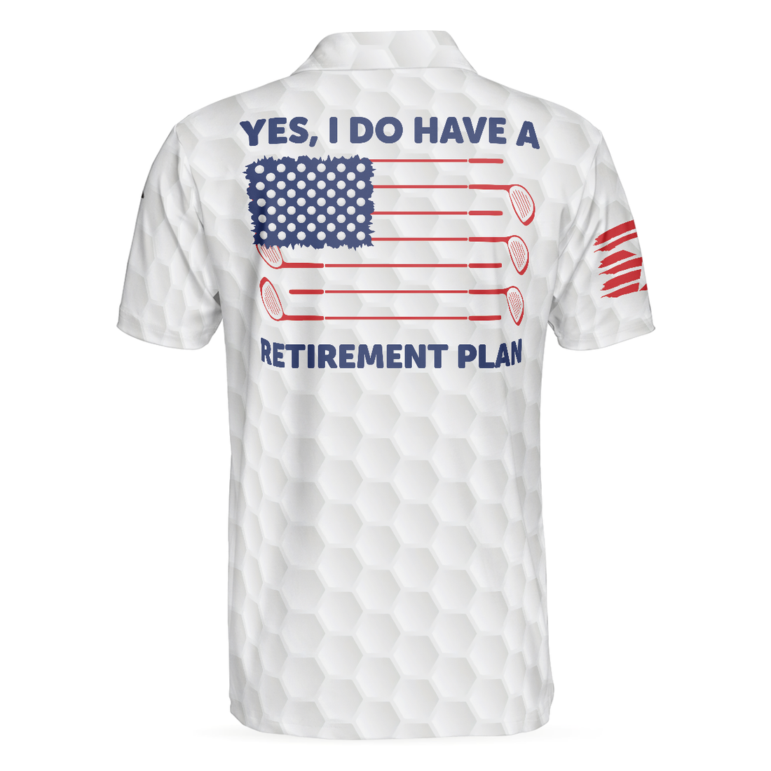 Yes I Do Have A Retirement Plan Golf Polo Shirt Golf Pattern Ripped American Flag Polo Shirt Best Golf Shirt For Men - 1