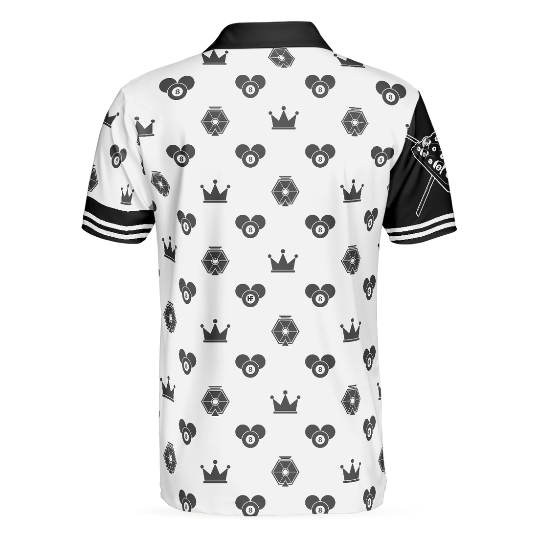 Flame Eight Ball Billiards Polo Shirt Cute Billiards Shirt Design For Men Best Gift Idea For Billiards Players - 1