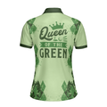 Queen Of The Green Golf Girl Short Sleeve Women Polo Shirt Green Argyle Pattern Golf Shirt Cool Golf Gift For Women - 2