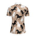 Horses Lover Shirt For Women Short Sleeve Women Polo Shirt - 2