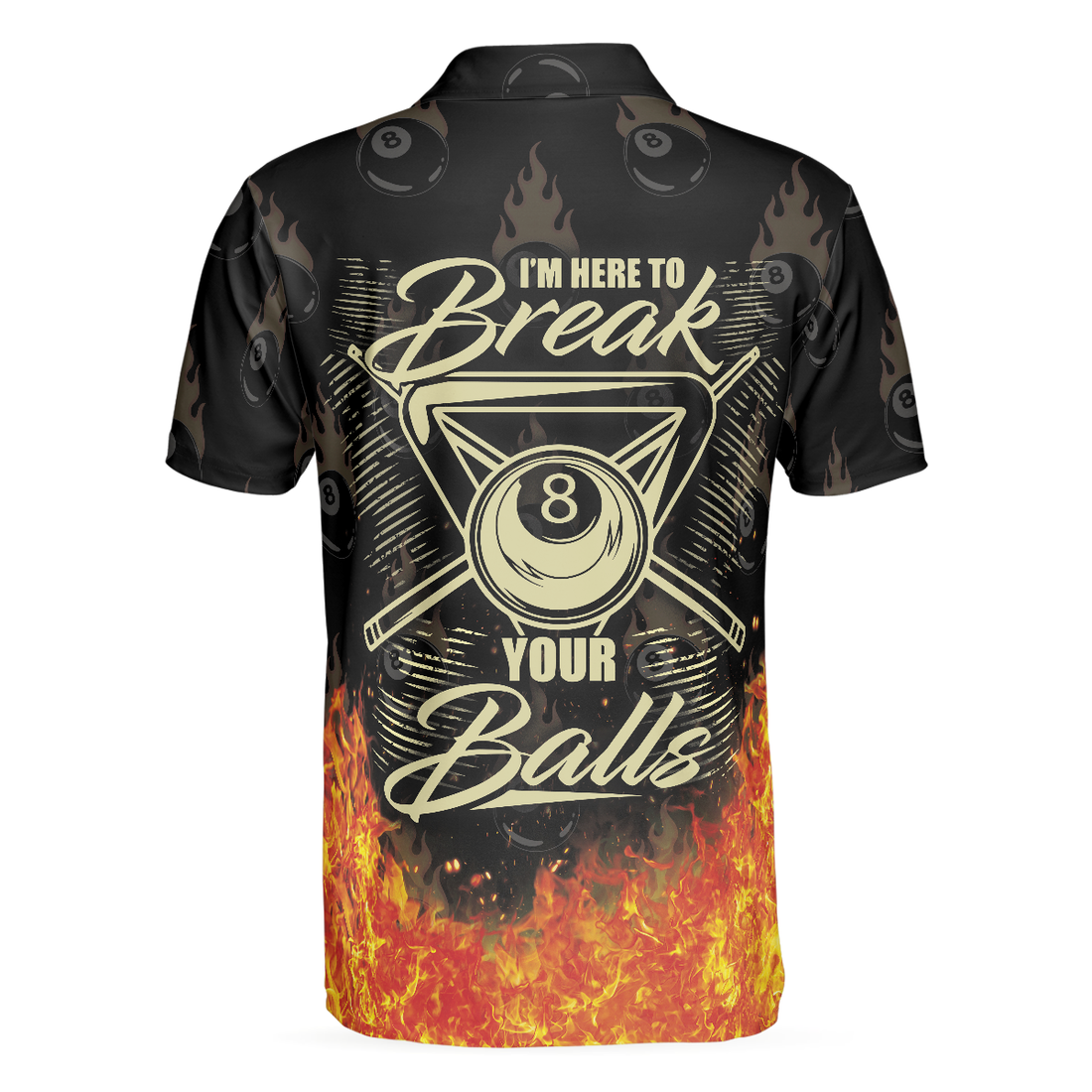 Billiards Im Here To Break Your Balls Short Sleeve Polo Shirt Skull Polo Shirt Best Billiards Shirt For Men - 1