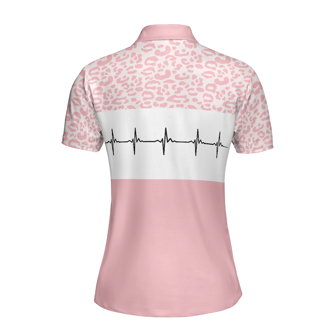 Pink Golfbeat Leopard Golf Short Sleeve Women Polo Shirt - 1