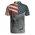 Crack Fishing American Flag Short Sleeve Polo Shirt Patriotic Polo Shirt Best Fishing Shirt For Men - 2