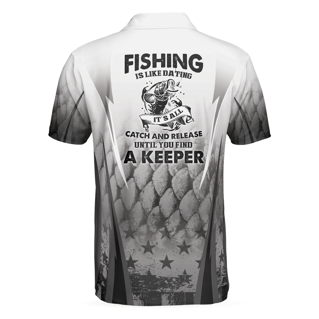 BANGA Fishing Is Like Dating Golf Polo Shirt Catch A Keeper Polo Shirt Best Fishing Shirt For Men - 1