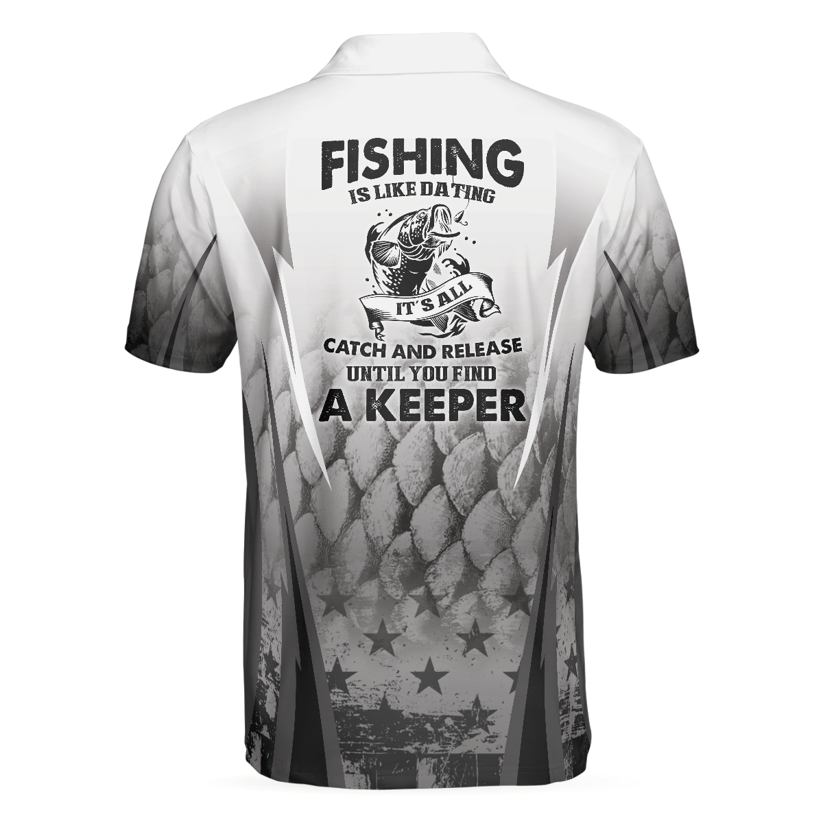 BANGA Fishing Is Like Dating Golf Polo Shirt Catch A Keeper Polo Shirt Best Fishing Shirt For Men - 2