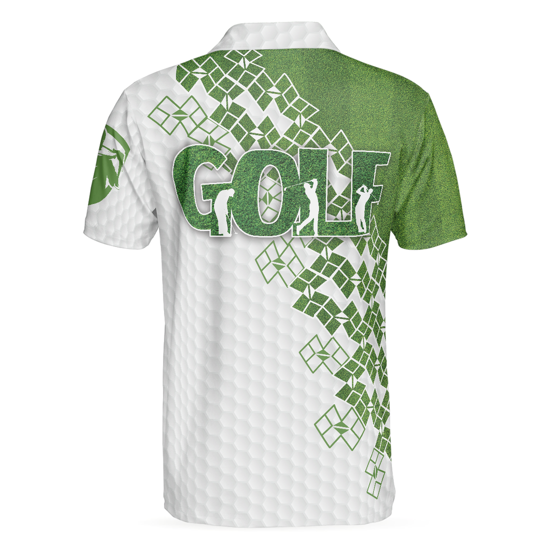 Elegant Golf In Green Golf Polo Shirt White And Green Golf Shirt For Men Unique Gift For Golfers - 1