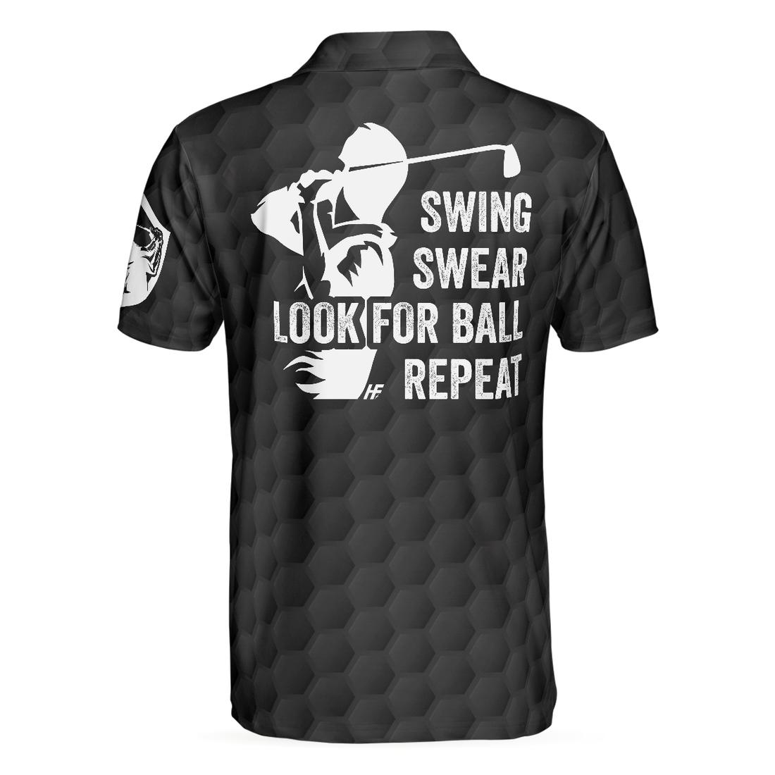 Skull Golf Polo Shirt Black And White Skull Golf Shirt With Sayings Best Golf Gift For Halloween - 1