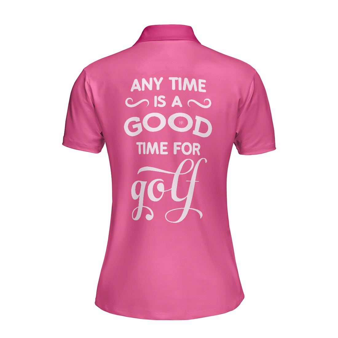 Anytime Is A Good Time For Golf Short Sleeve Women Polo Shirt Pink Argyle Pattern Golf Shirt For Female Golfers - 1