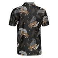 Tiger With Palm Leaves Tropical Tiger Polo Shirt Short Sleeve Tiger Shirt For Men Tiger Shirt Men Gift Idea - 2