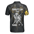 Skull Billiards Polo Shirt Black Skull Billiards Shirt Design For Men Scary Halloween Gift Idea - 2