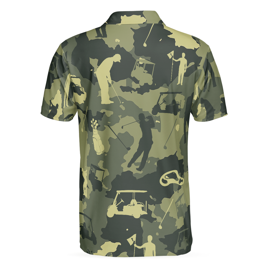 Camouflage Texture Golf Set Short Sleeve Polo Shirt Military Polo Shirt Camo Golf Shirt For Men - 1