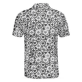 Poker All In Short Sleeve Polo Shirt Black And White Poker Chip Pattern Polo Shirt Best Poker Shirt For Men - 2